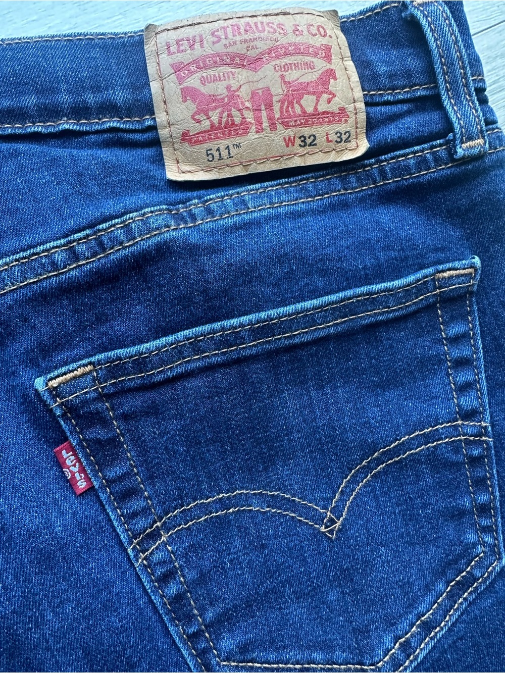 Levi’s 511 Slim Fit Jeans Men’s 32x32 Dark Wash Stretch Denim - Picture 3 of 6